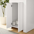 Modway - Maybelle 24" Vanette de salle de bain - Blanc blanc-Portes doubles à fermeture douce