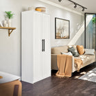 Prepac - Cabinet de rangement Premium Home 72 po avec portes, cabinet de garde-manger avec 5 étagères - Blanc-Fabriqué en amérique du nord : Les produits d'ameublement Prepac sont fièrement fabriqués en Amérique du Nord pour une qualité et une fiabilité fiables et soutenus par notre équipe de soutien à la clientèle compétente basée en Amérique du Nord