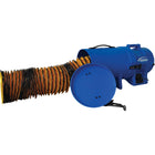 Matrix Industrial - Souffleur de 8" avec canette et conduite de 25'-Moteur 12 V 22 A à une vitesse avec protection thermique