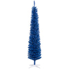 HOMCOM - Sapin de Noël artificiel fin - sapin de Noël crayon - bleu profond-Le sapin de Noël artificiel a une forme fine et élancée 