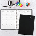 Mead - Cahier de rendez-vous hebdomadaire/mensuel Contempo 2026 - 10 7/8 po H x 8 1/4 po l - noir - bilingue-Pages d'informations speciales pour la prise de notes supplementaires et la gestion de projet
