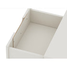 Manhattan Comfort - Table de chevet Rockefeller 20,08" style mid-century moderne à 2 tiroirs - Blanc cassé et naturel-Parfait pour le rangement ou l’exposition d’objets