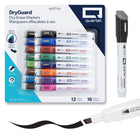 Quartet - Marqueurs effaçables à sec DryGuard, pointe biseautée, couleurs assorties, 16 unités -Protection d'encre dryguard :Les marqueurs Quartet sont durables. L'encre DryGuard , laissée sans capuchon pendant 24 heures, permet au marqueur de retrouver sa forme après 24 heures avec capuchon 