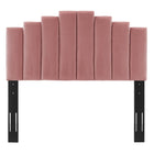 Modway - Noelle Performance Velvet Tête de lit jumelée, Rose poussiéreuse-Rembourrage en velours polyester Performance