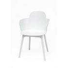 Dura Housewares - Ensemble de 4 chaises blanches Granada - white - paquet de 4-Adapté à un usage intérieur et extérieur