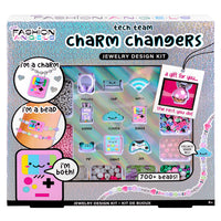 Fashion Angels - Charm Changers - Fille Tech-KIT DE BIJOUX TECH TEAM : Entrez dans l’univers des bijoux DIY avec ce kit trop mignon ! Réalisez des bracelets d’amitié, colliers et plus encore avec des perles et charms sur le thème de la tech
