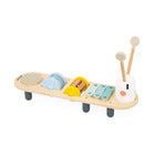 Janod - Doux Cocon - Pupitre à musique Caterpillar-Comprend des maracas, un xylophone, un grattoir et des hochets amovibles.