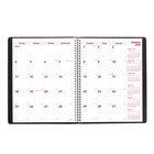 Brownline - 2026 Agenda mensuel Essential 16 mois - 11 po x 8-1/2 po - Noir - Anglais-Reliure spirale double avec couverture souple aspect lézard