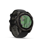Garmin - fēnix 8 – 47 mm, saphir solaire, titane DLC gris carbone avec bracelet en silicone noir/gris galet-10