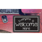 Ashley Productions - Smart Poly Tapis de souris pour ordinateur - 8" x 10" - Tout le monde est le bienvenu ici - Points NB - Paquet de 6-Utilisez en classe, à la maison ou au bureau.