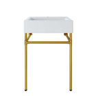 Modway - Redeem Acier inoxydable doré fixé au mur de 24" Vanette de salle de bain - Or Blanc-Vanité de salle de bain contemporaine
