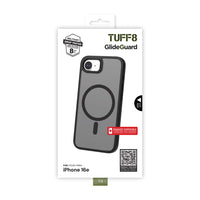 TUFF8 - Iphone 17E/16E - Étui Glideguard Mag Rugged - Smokenoir-Couche antichoc : La couche antichoc étanche à l'air ajoute une protection supplémentaire contre les chutes accidentelles. Testé selon la norme MIL-STD jusqu'à 8FT