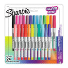Sharpie - Marqueurs Permanents - Pointe Ultra Fine - Couleurs Assorties - Paquet de 24-Marqueurs permanents Sharpie avec de l’encre qui marque sur le papier, le plastique, le métal et la plupart des autres surfaces