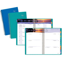 Mead - Agenda hebdomadaire/mensuel escapade tropicale 2025 - 8 1/4 po H x 5 7/8 po l - couleurs assorties - bilingue-12 mois avec onglet : janvier 2025 à decembre 2025