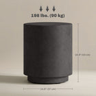 HOMCOM - Table d’appoint finition béton - gris charbon-Les surfaces peintes peuvent être facilement nettoyées avec un chiffon 