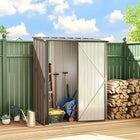 Outsunny - Abri de jardin 5'x3' avec porte unique, marron-La structure en acier et la finition galvanisée sont robustes et antirouille pour une utilisation quotidienne fiable 