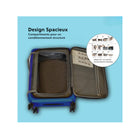 TRAVLR - Valise cabine rigide pliable de 20 pouces - Bleu Violet-Doublure intérieure avec panneau zippé en maille de séparation