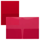 Staples - Portfolio à deux pochette - Format lettre - rouge translucide-Poly