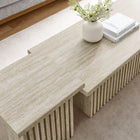 Modway - Render Nidification Tables basses Ensemble de 2 - Travertin-Table d’accent carrée