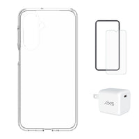 AXS - Ensemble de départ - Ultra Clear, protecteur d'écran et chargeur 30W pour Samsung Galaxy A17-Étui résistant aux chutes avec des poches d’air absorbant les chocs