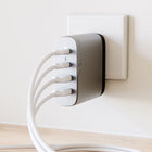 ALOGIC - Chargeur 100 W Rapid Power 4 ports USB PD GaN - gris sidéral-Sorties USB-C inférieures jusqu'à 18 W