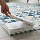 Modway - Reflect Giada Abstract Diamant Marocain Treillis Tapis intérieur/extérieur 5 pi l x 8 pi L - Ivoire et bleu-Sisal 100% polypropylène