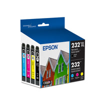 Epson - Cartouches d'encre T232 - Noir Grande Capacité/Couleur standard CMJ-Noir/cyan/magenta/jaune