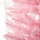 HOMCOM - Arbre de Noël artificiel illuminé 7 pi avec lumières LED blanc chaud-Se sépare en trois sections individuelles pour un rangement compact 