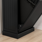 HOMCOM - meuble buffet bas à bascule pour poubelle 10 gallons avec bac caché et tiroir - noir-Couleur : Noir 