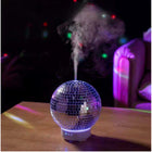 Rotate - Diffuseur d'huiles essentielles boule disco et humidificateur à brume fraîche à ultrasons - Argent-Dimensions et poids du produit : 7,1 po L x 7,1 po l x 7,9 po H avec un poids de 1,8 lb