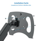 ShoppingAll - Plateau de montage universel pour ordinateur portable pour bras et supports de moniteur VESA - Noir-Le plateau peut également être utilisé comme un plateau de clavier ergonomique