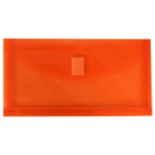 JAM Paper Enveloppes commerciales de plastique avec fermeture à velcro, 5 1/4 x 10 po, orange, paquet de 24-Matériau : Plastique