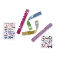 Melissa & Doug - Concevez le vôtre bracelets avec autocollants-Comprend 4 bracelets double face et 100+ autocollants scintillants et paillettes