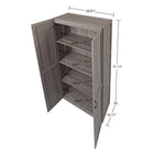 Manhattan Comfort - Placard de rangement moderne Hopkins 29,61 po à 4 étagères - Gris-Comprend 4 larges étagères avec fonctionnalités réglables