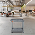 Luxor - Chariot utilitaire polyvalent à deux plateaux cuvettes Luxor TUFFY XL - 32" L x 18" P - gris-7
