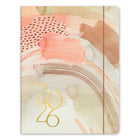 Orange Circle Studio - 2026 Agenda mensuel Just Right - 9,75 po x 7,50 po - Sable du Crépuscule - Bilingue-Doté d’une bande élastique pour la fermeture et d’une pochette de rangement intérieure
