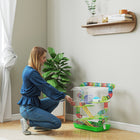 PawHut - Cage pour hamster 18,5 po L avec système de tubes et roue d'exercice - Vert-Système de tubes de jeu encourageant le mouvement actif