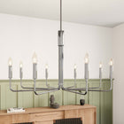 Modway - Rekindle 8-Lumière Lustre - Nickel poli-Auvent de plafond avec adaptateur pivotant
