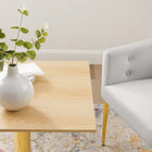Modway - Verne 24 po Carré Table à manger, Or Naturel-Conception du grain de bois