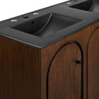 Modway - Appia Double évier 48" Vanette de salle de bain - Noir noyer-8