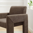 Modway - Daven Tissu Chaise de salle à manger rembourrée in Moka-Système de support interne de sangle