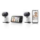 Motorola - Moniteur bébé vidéo PIP1510 Connect Wi-Fi motorisé - Blanc - Ensemble de 2 caméra-Conversation bidirection - Discutez avec et entendez votre petit en utilisant la fonction de conversation bidirectionique