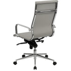 Nicer Interior - Chaise à dossier haut style groupe côtelé - Gris-Inclinaison réglable avec verrouillage et contrôle de la tension pour un confort personnalisé
