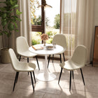 Homy Casa - Chaises d'accueil 4 places, tissu rembourré kaki-Pieds en métal avec patins en caoutchouc : Solides et stables, empêchent tout glissement sur des surfaces lisses.