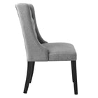 Modway - Baronet Bouton touffé Tissu Chaise à manger - Gris clair-Épingles de pied non marquées