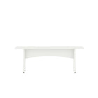 Manhattan Comfort - Ensemble de 2 bancs de salle à manger Coney 53,14 po style milieu du siècle moderne - Blanc-Mélangez et assortissez avec les tables de salle à manger Manhattan Comfort