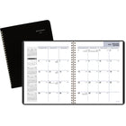 AT-A-GLANCE - Agenda mensuel 2025 - 8 3/4 po H x 6 7/8 po l - Noir - Bilingue-Format des pages : 8 3/4 po H x 6 7/8 po l
