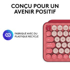 Logitech POP Keys Clavier Mécanique Sans Fil - Heartbreaker-Le vôtre pour longtemps: Exprimez vous à travers votre coeur avec le clavier externe sans fil, avec une pile d'une durée de 3 ans et touches conçues pour supporter jusqu'à 50 millions de frappes