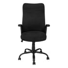 Monarch Specialties - 7248 Chaise De Bureau Multi-Position- Noir/Tissu Noir/-Dossier incurvé de conception ergonomique avec appui-tête intégré est large, haut et légèrement rembourré, et siège rembourré est profond et large pour un soutien confortable