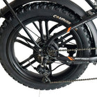 GoTyger - Vélo électrique pliable 20 po à cadre ouvert 7 vitesses-Des pneus surdimensionnés de 4 pouces de large offrent une excellente adhérence et stabilité sur tous les types de terrain